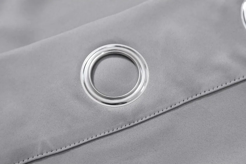 Svetlosivý záves OXFORD 140x270 cm Zavesenie: Riasiaca páska