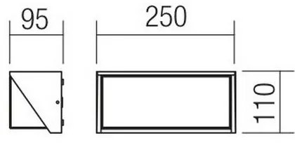 Redo 90238 - LED Vonkajšie nástenné svietidlo SPECTRA LED/16W/230V 3000K IP54 šedá
