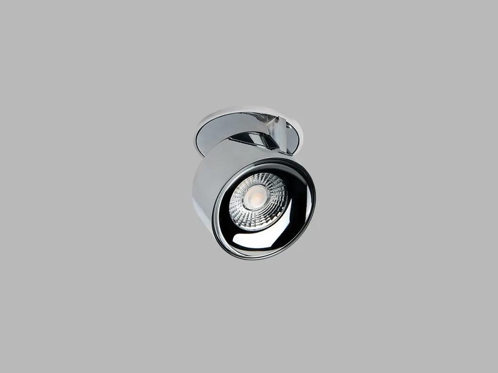 LED2 Zápustné flexibilné kovové LED osvetlenie KLIP, 11W, teplá biela, okrúhle, chrómované