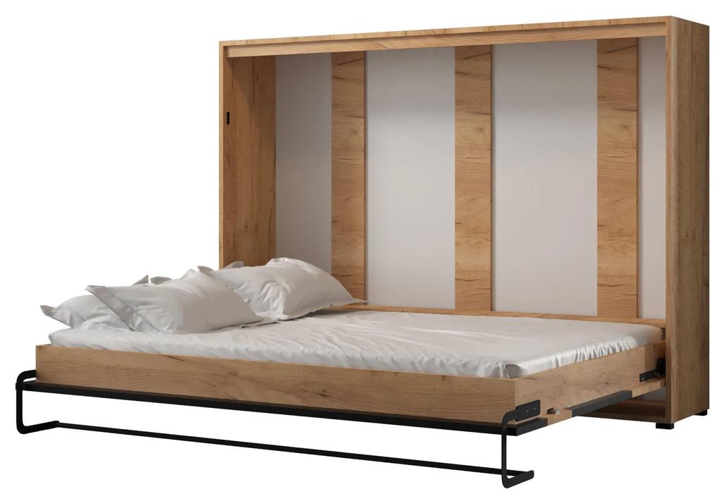 Sklápacia posteľ 140 Cassie (craft zlatý + čierna matná) (horizontálna). Vlastná spoľahlivá doprava až k Vám domov. 1042164