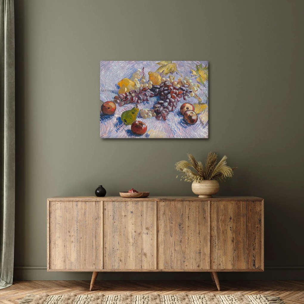 Obraz - Vincent van Gogh, Grapes, Lemons, Pears, and Apples, reprodukcia (70x50 cm)