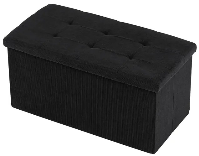 Autronic BONTEC Taburet s úložným priestorom, čierna, menčestrová látka, TAB-472 BK6 Farba: Zelená
