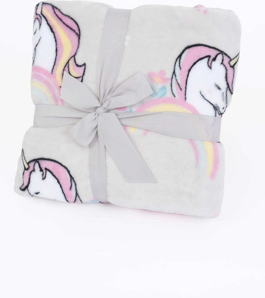 Detská deka do postieľky mikroplyš Exclusive 80 × 100 cm – Jednorožec