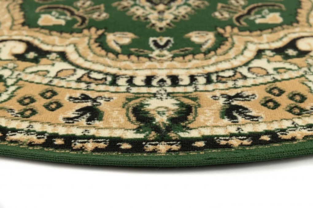 Zelený oválny koberec E951A GREEN ATLAS PP – do obývačky aj spálne Rozmer: 80x150 cm