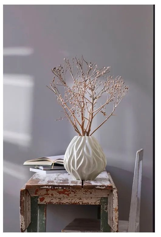 Biela porcelánová váza Morsø Flame, výška 23 cm