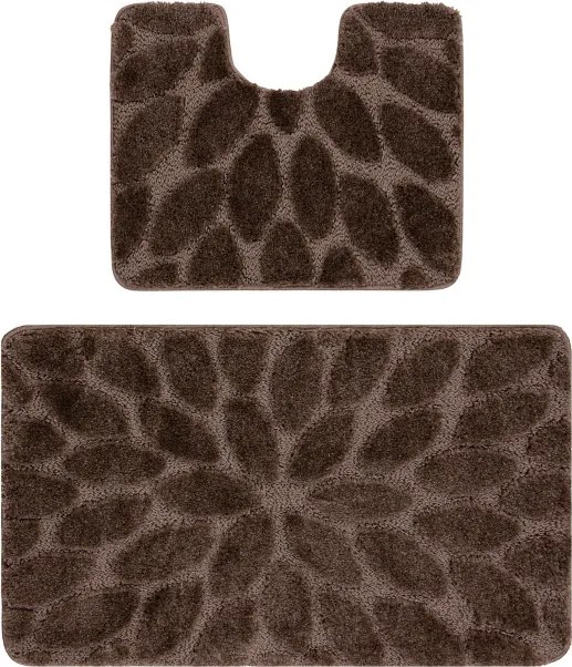 Sada kúpeľňových koberčekov SUPREME STONES kamienky, hnedá