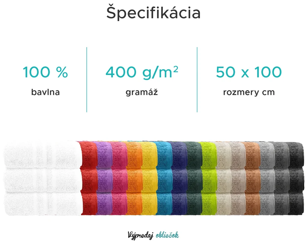 Uterák Classic 50 x 100 cm svetlo zelený, 100% bavlna
