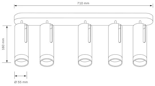 Bodové svietidlo FADO 5xGU10/10W/230V biela