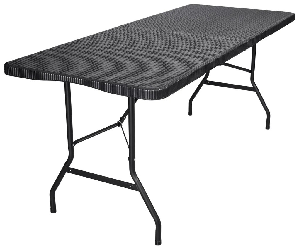 Cateringový stůl RATTAN 180 cm černý