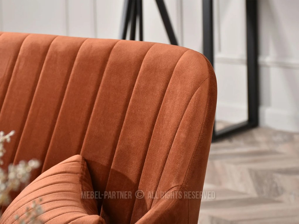 Pohovka Osmol S (medená + čierna). Akcia -21%. Vlastná spoľahlivá doprava až k Vám domov. 1111417