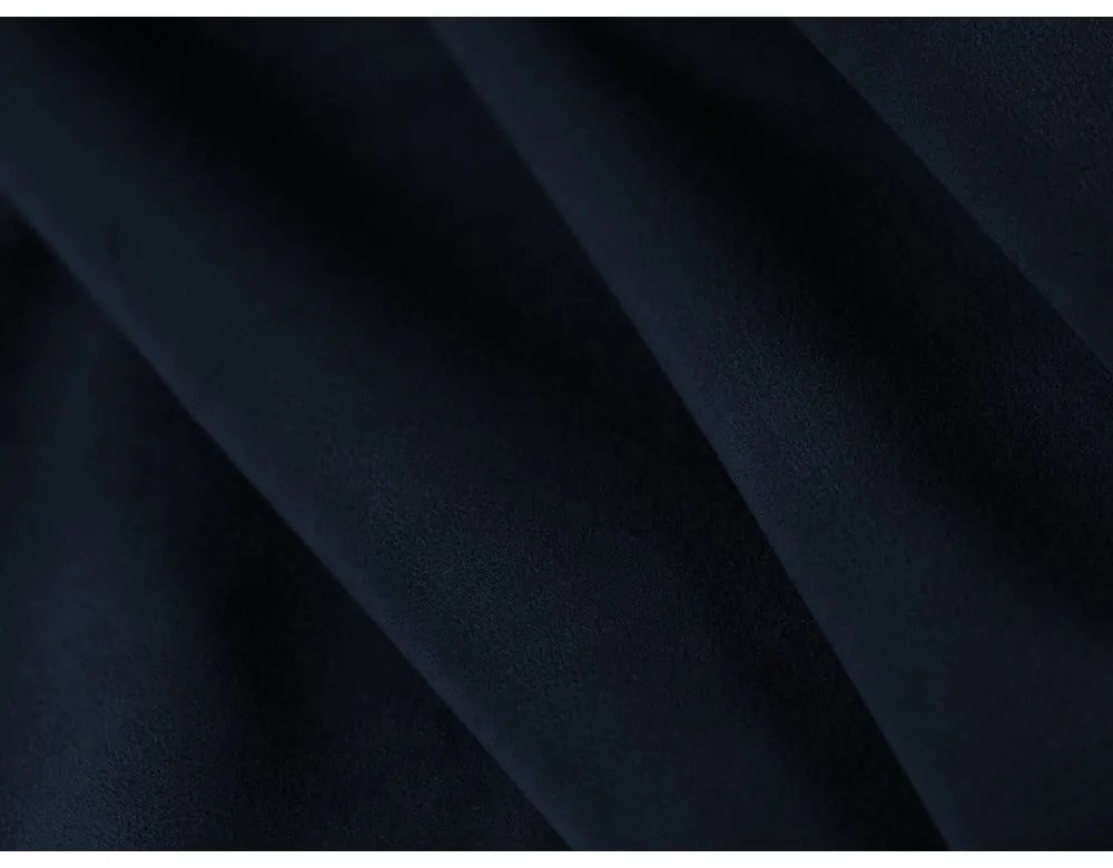 Tmavomodrá zamatová pohovka ľavý roh 264 cm Vanda – Mazzini Sofas