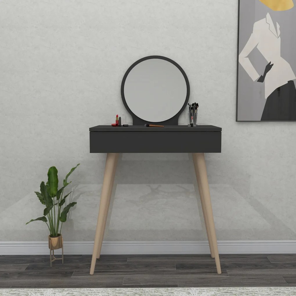 Kozmetický stolík Siena Anthracite
