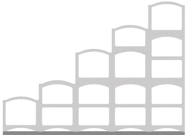 Zostava Bloc Cellier Steps bílá, kapacita fliaš: 151