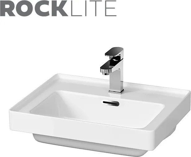 Cersanit Crea - závesná skrinka s umývadlom 50cm, biely lesk, S924-002+K114-005