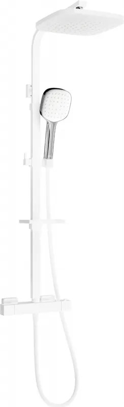 Mexen - CQ33 sprchový set s termostatickou batériou Cube, biela-chrómová, 772503395-21