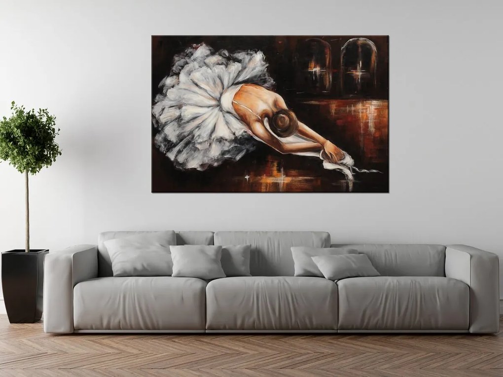 Gario Ručne maľovaný obraz Rozcvička baletky Rozmery: 100 x 70 cm
