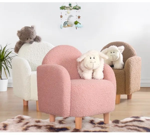 Detské kreslo DORY svetloružové