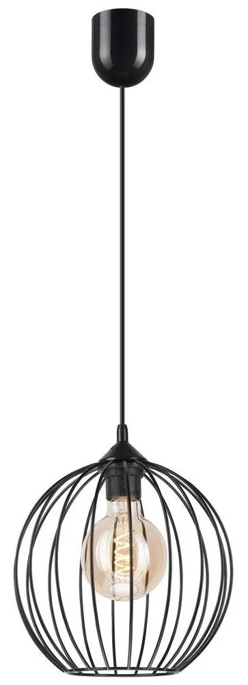 Luster na lanku ZOYA 1xE27/60W/230V čierna