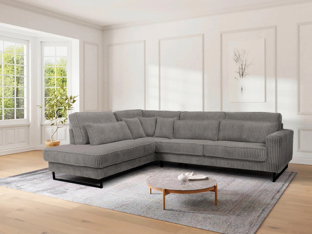 XXXLutz ROHOVÁ SEDAČKA, textil, kompozitné drevo, sivá MID.YOU - Sedačky - 000694010013