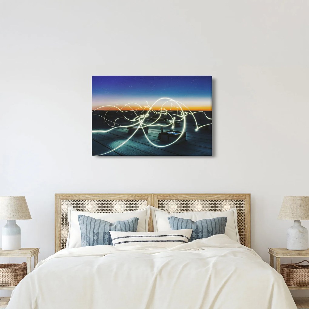 Obraz - pohľad na oblohu zo strechy (90x60 cm)