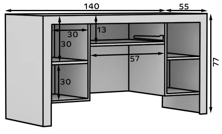 PISACÍ STÔL ARTUR BIELY 140 cm