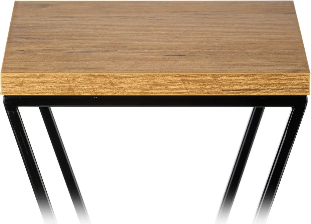 STOJAN NA KVETINÁČ LOFT6 100X24X24 CM ČIERNA/HNEDÁ