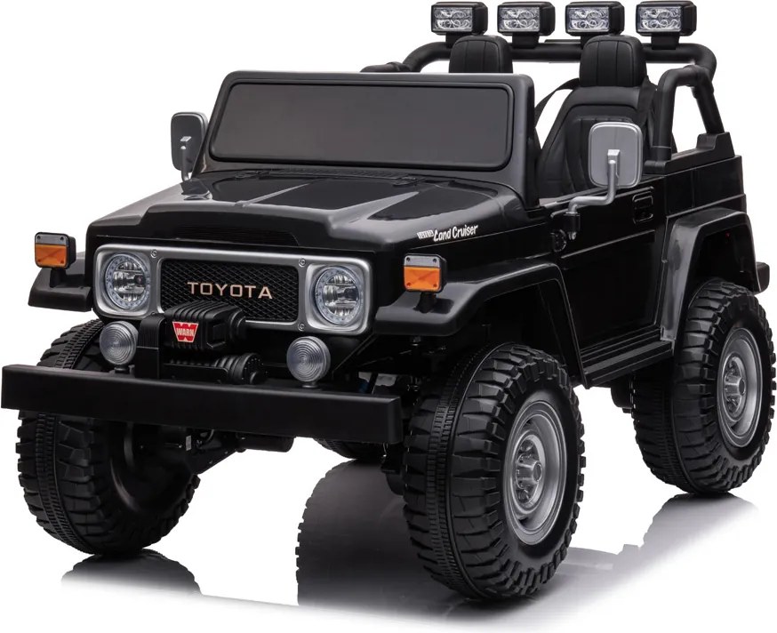 JOKOMISIADA Detské autíčko na batérie pre 2 osoby Toyota Land Cruiser PA0285 čierne