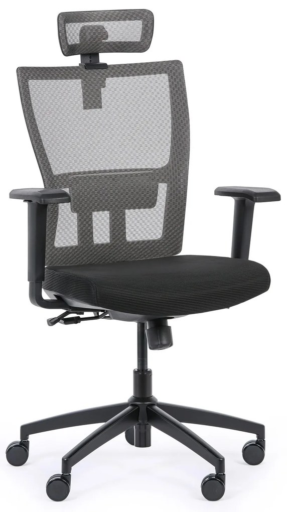 Kancelárska stolička AM, čierná/sivá