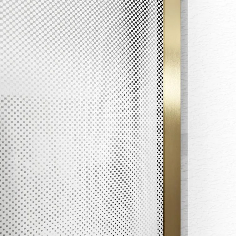 Rea Aero Ombre, sprchová zástena Walk-In 120x195 cm, 8mm číre sklo s bielym vzorom, zlatý matný profil, REA-K2466