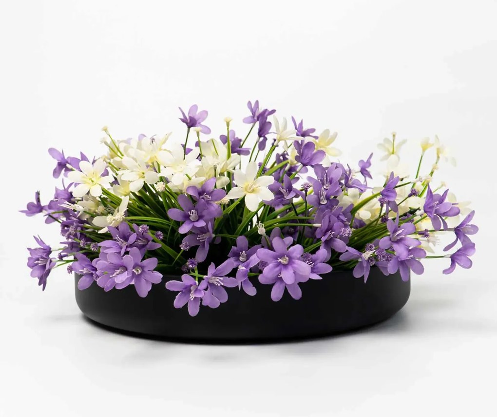 Dekoračná miska ORYVEN, sklolaminát, priemer 34 cm, antracit