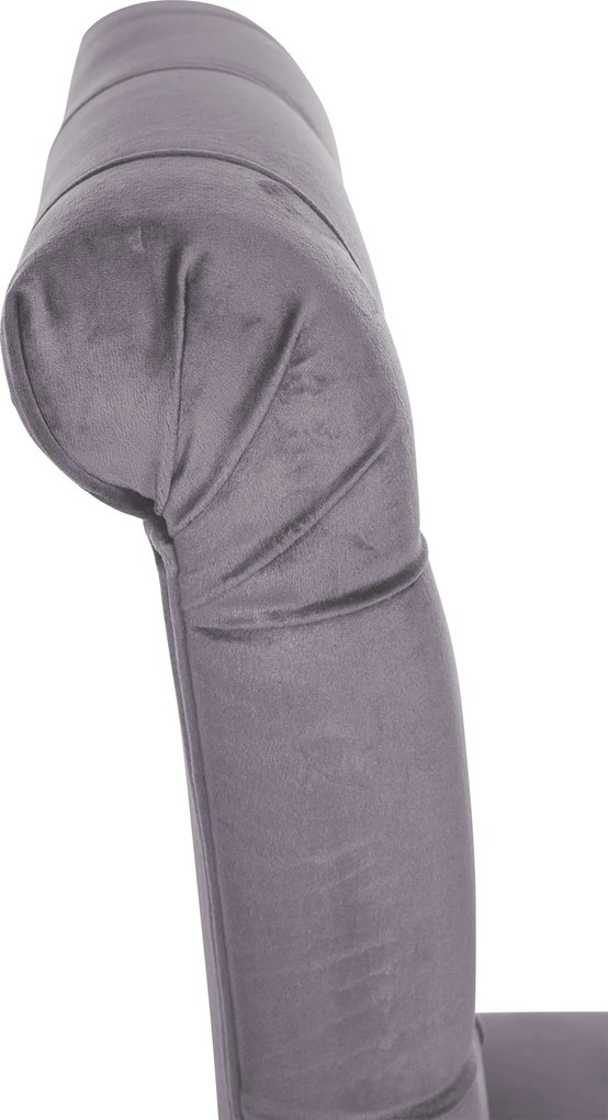 Jedálenská stolička Lisburn - zamat - Tmavo sivá