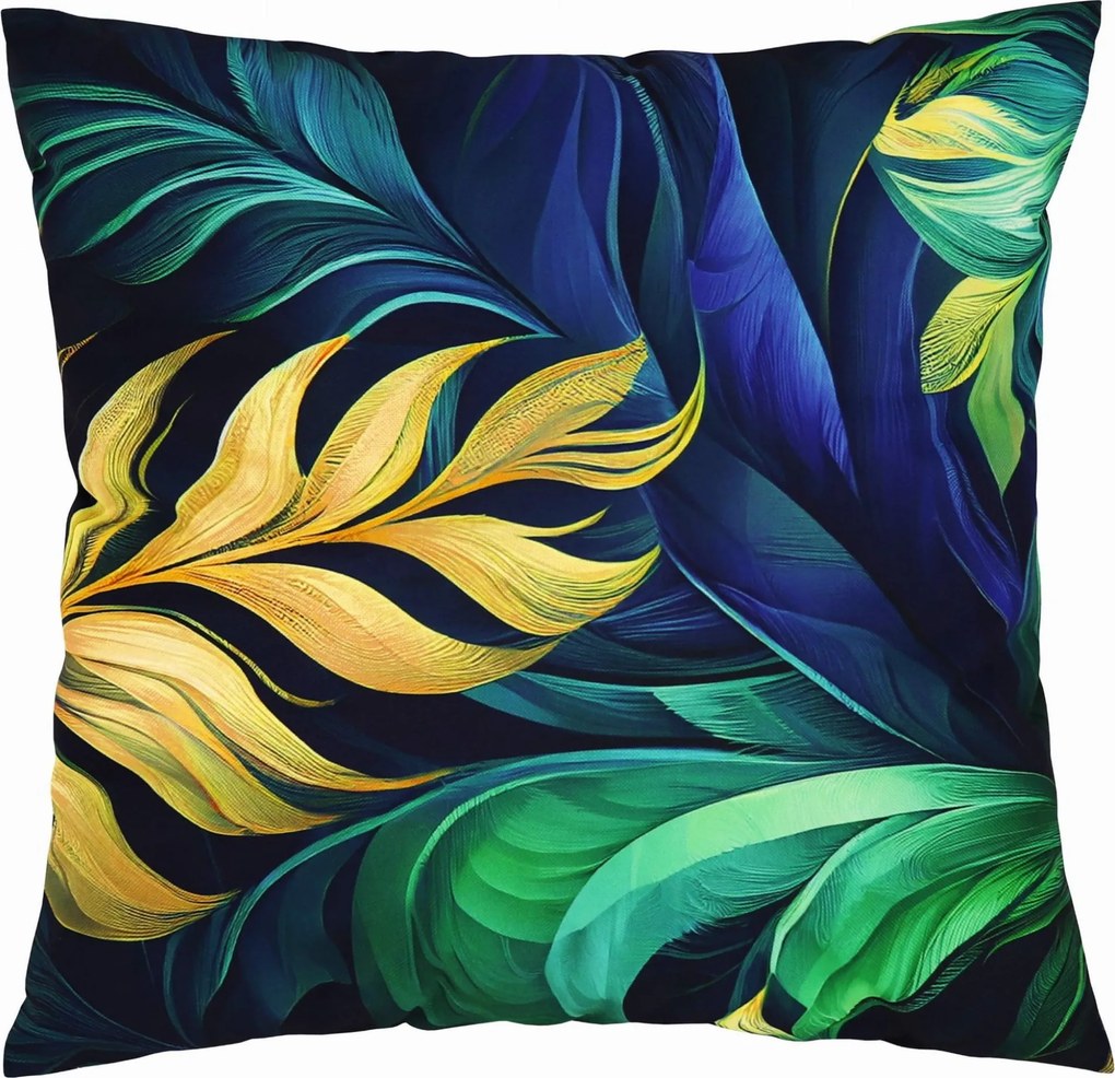 Vodeodolná obliečka na vankúš BOTANIC Blue Gold 45x45 cm