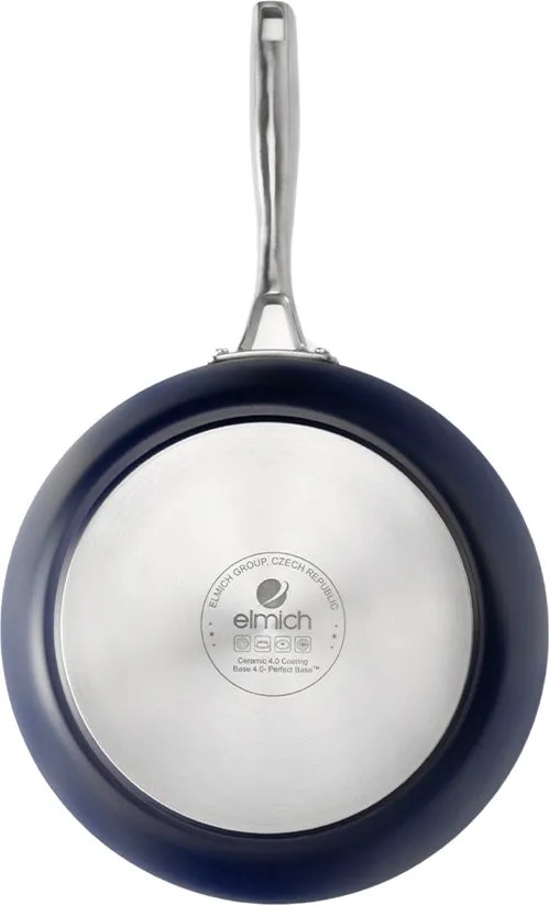 Elmich Nepriľnavá keramická Wok panvica Vital Ø 28 cm - tmavomodrá