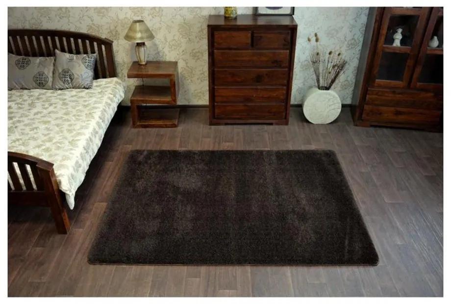 Luxusný kusový koberec Shaggy Azra hnedý 120x170cm