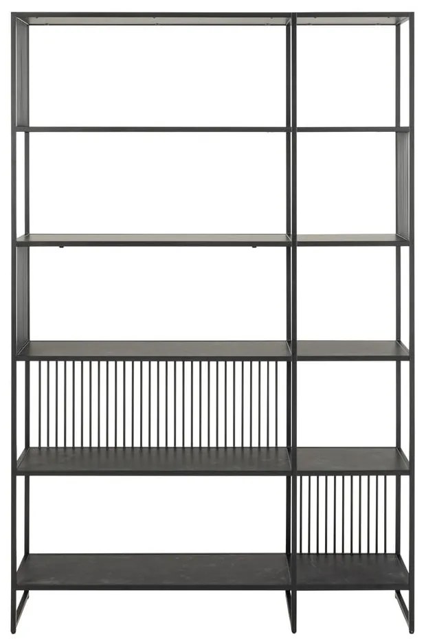 Čierna knižnica 120x185x35 cm Strington – Actona