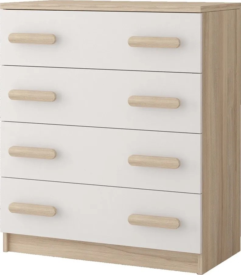 Komoda SCOUT - dub sonoma/biela (viac variant)