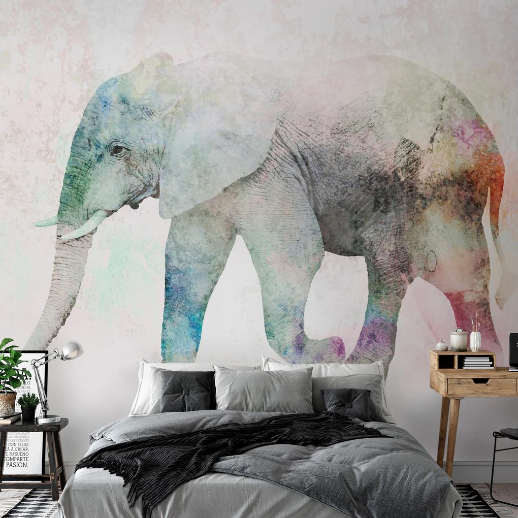 Artgeist Fototapeta - Painted Elephant Veľkosť: 200x140, Verzia: Standard