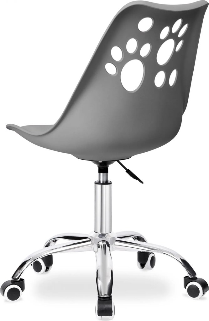 Tmavosivá otočná stolička Grover