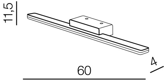 LED nástenné svietidlo Epsilon 60 3000K čierne