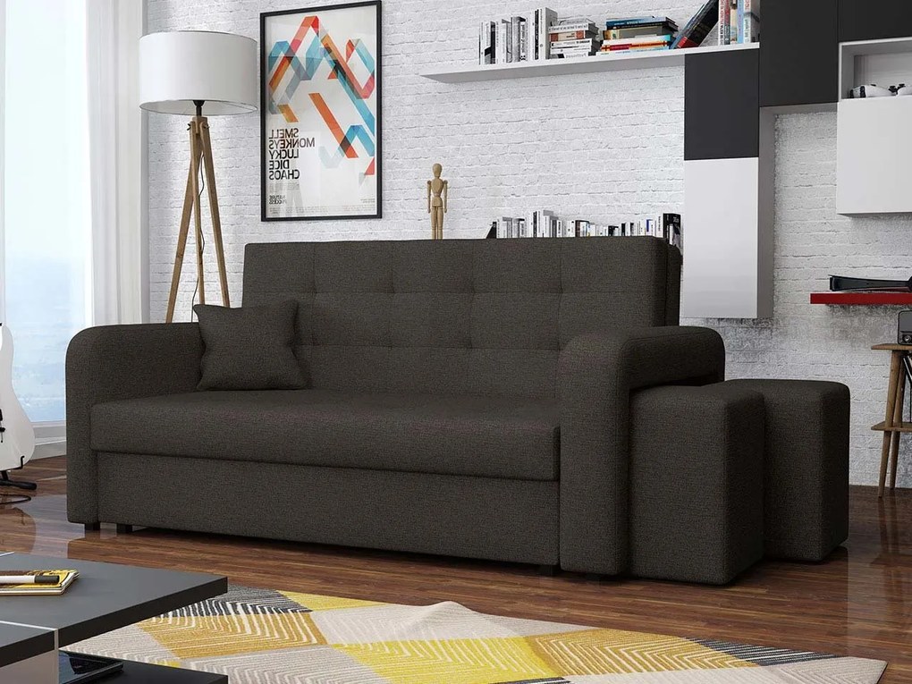 Pohovka s taburetkami Clivia Home III, Taburetka: ľavá strana, Dostupné poťahy: Enjoy 24