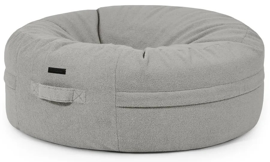 Svetlosivý sedací vak z textílie buklé Roll 135 – SLOWDOWN