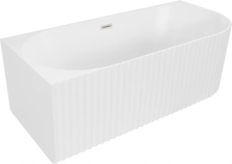 Mexen Gia Rohová Akrylátová Vaňa 170x80cm, Biela Mat, Ľavá Montáž