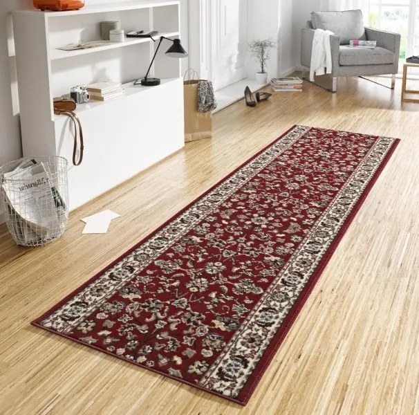 Hanse Home, Behúň Basic 102487, 80x300, červená, chodba / predsieň