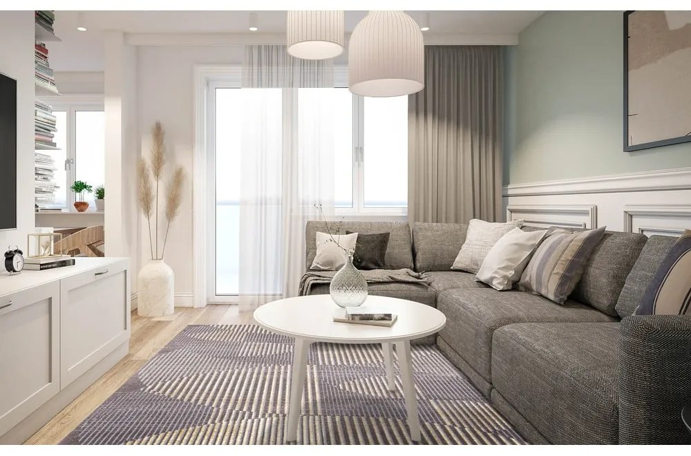 Sivý vlnený koberec 100x180 cm Shades – Agnella