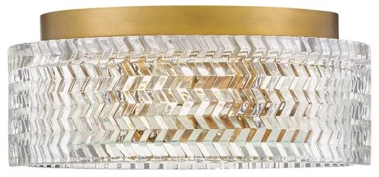 Hinkley HK-ELLE-F-S-HB - Stropné svietidlo 2xE27/60W/230V pr. 30,5 cm zlatá