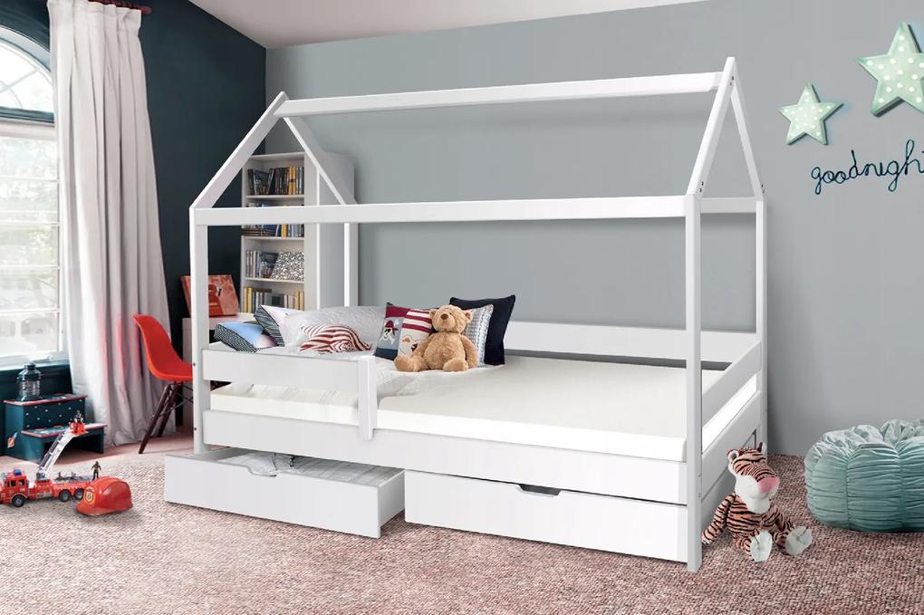 MG Detská posteľ domček Martin 200x90 - biely