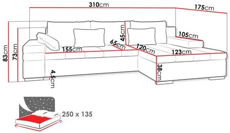 Rohová sedacia súprava Katana  (medová). Vlastná spoľahlivá doprava až k Vám domov. 1122320