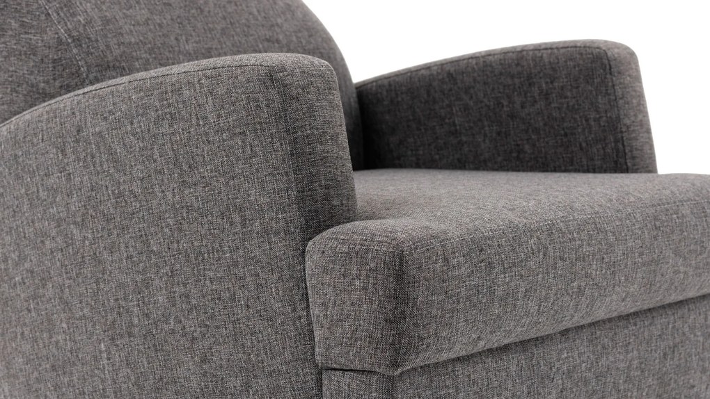 Křeslo Bergere tmavě šedé