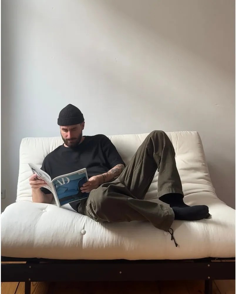 Zelená rozkladacia pohovka 140 cm Roots Black Night – Karup Design