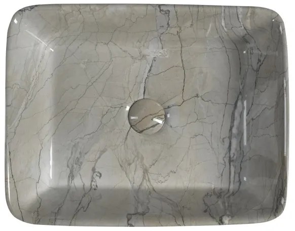 Sapho - Umývadlo na dosku DALMA 47,5x37,5 cm keramika/grigio